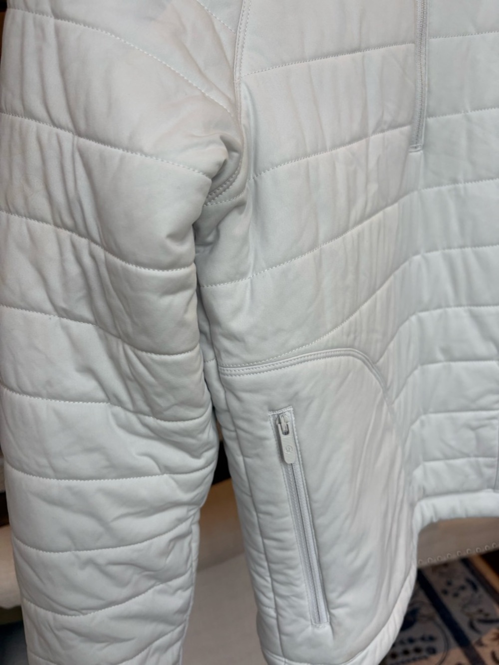 Lululemon Dynamic Movement Half-Zip in Vapor - Size 2 Quilted Puff Pullover - Picture 6 of 9